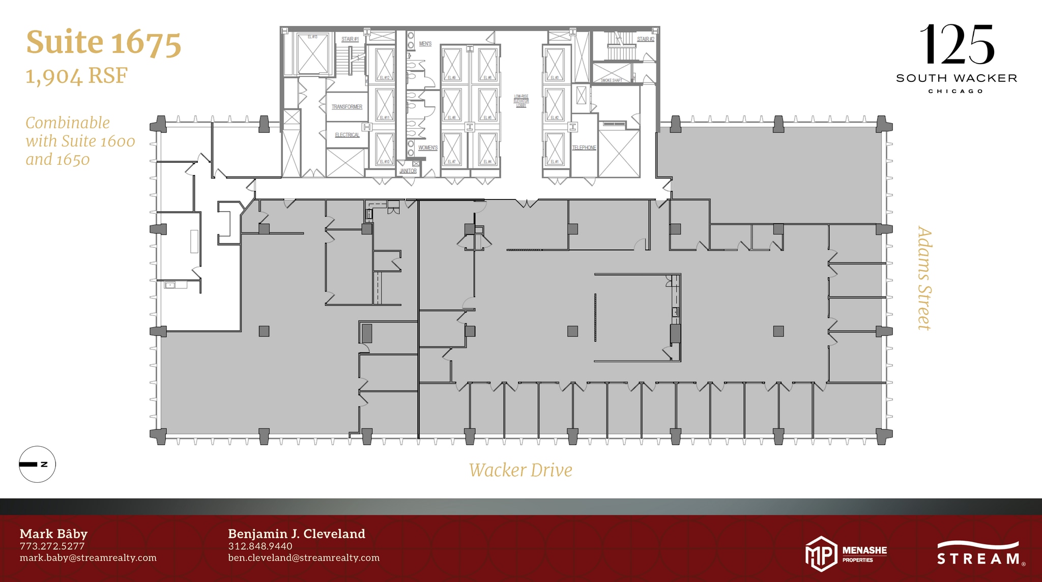 125 S Wacker Dr, Chicago, IL à louer Plan d’étage- Image 1 de 1