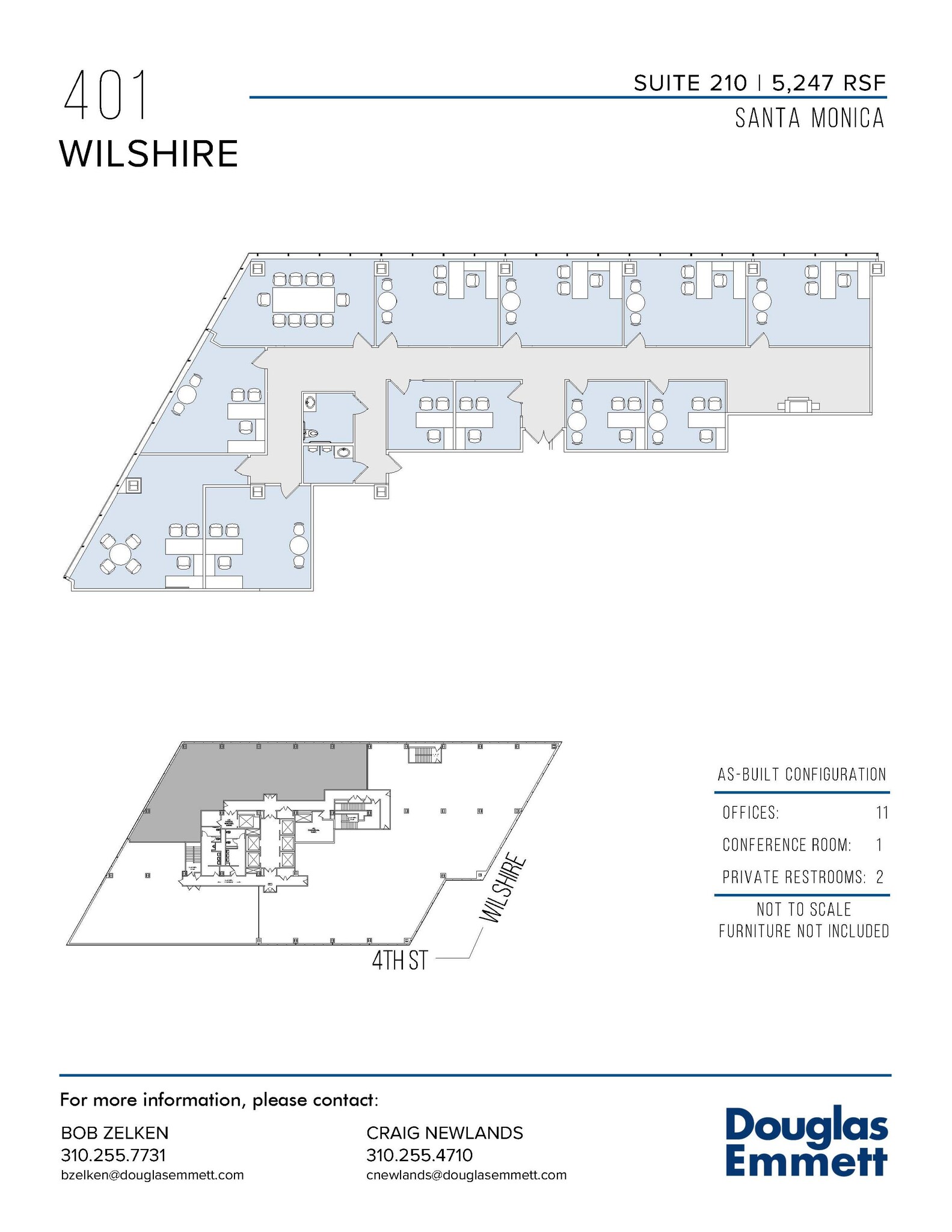 401 Wilshire Blvd, Santa Monica, CA à louer Plan d  tage- Image 1 de 1