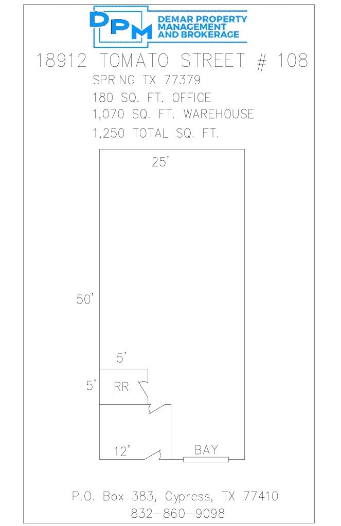 18912 Tomato Rd, Spring, TX for lease Site Plan- Image 1 of 1
