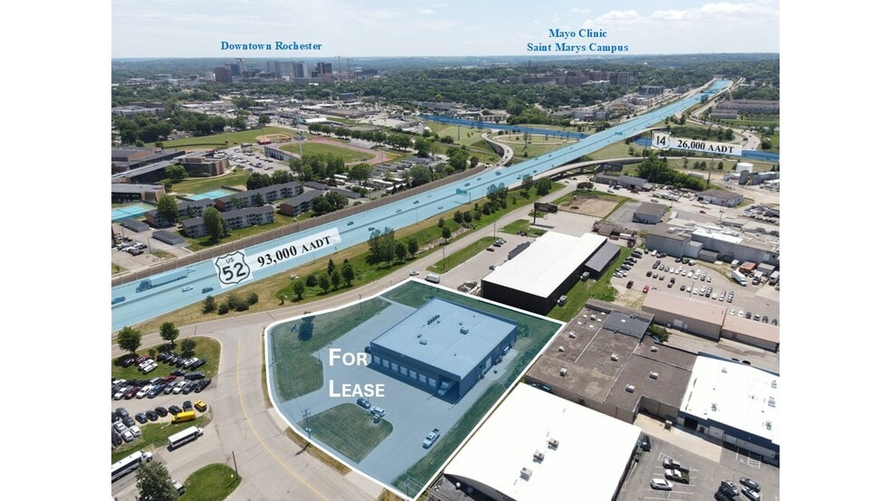 1820 14th St NW, Rochester, MN for lease - Aerial - Image 3 of 49