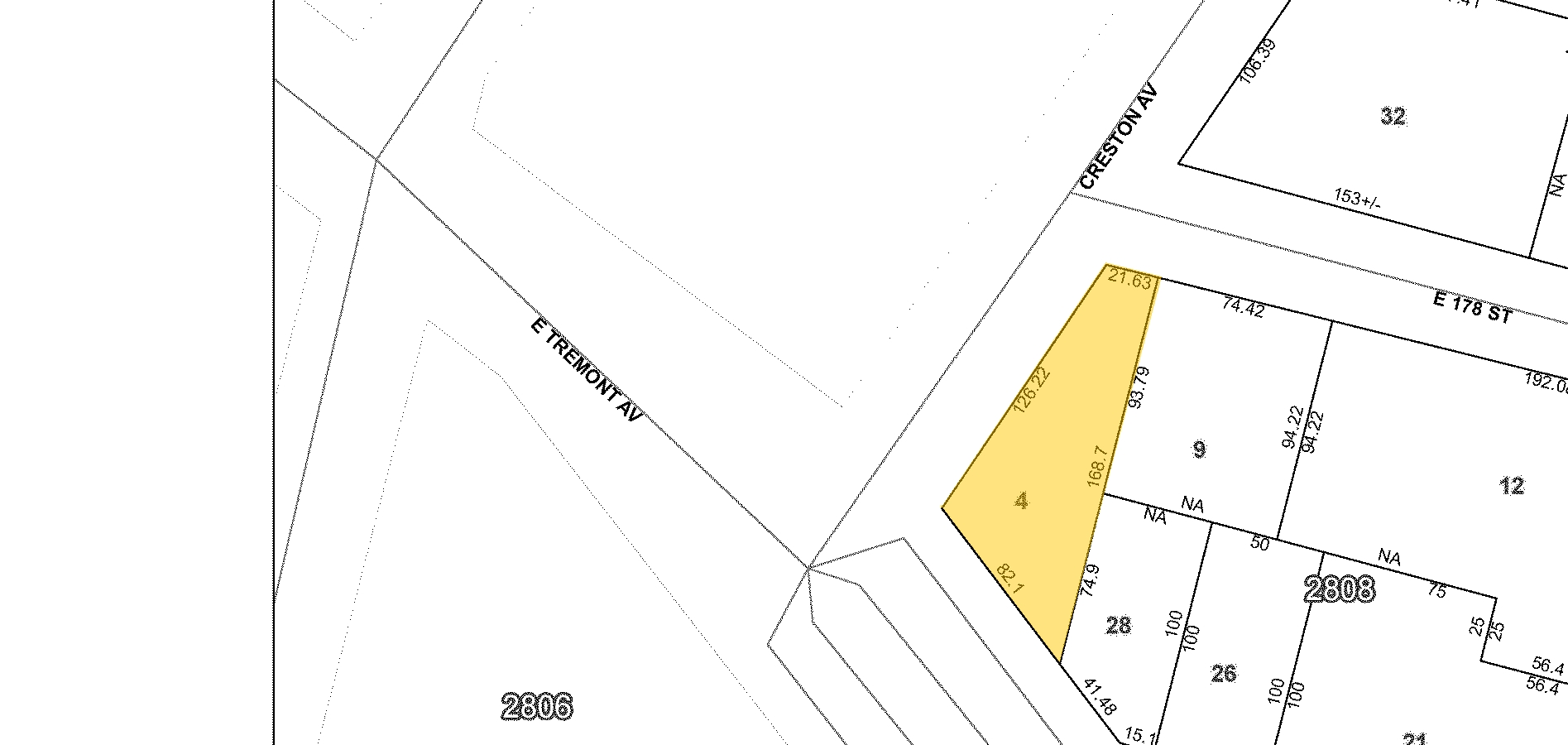 151 E Tremont Ave, Bronx, NY à vendre Plan cadastral- Image 1 de 1