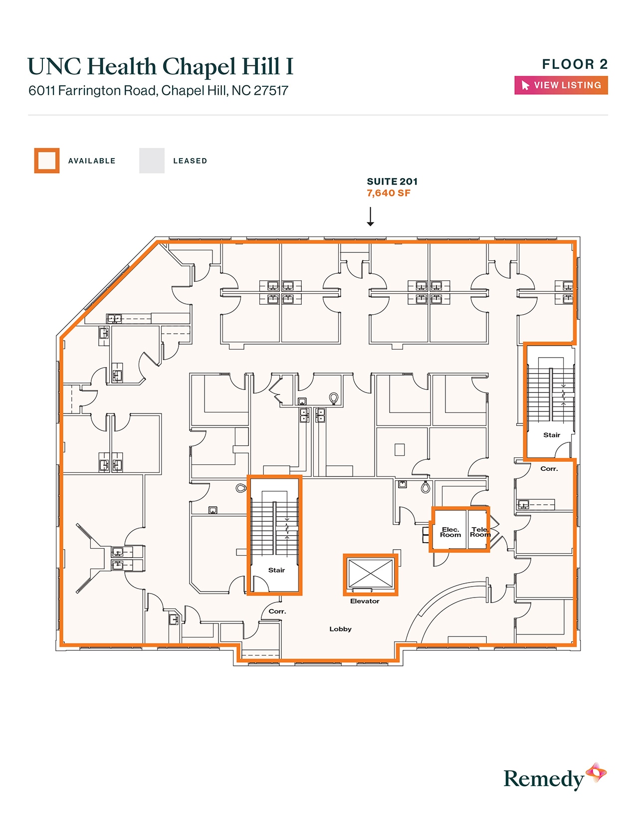 6011 Farrington Rd, Chapel Hill, NC à louer Plan d’étage- Image 1 de 1