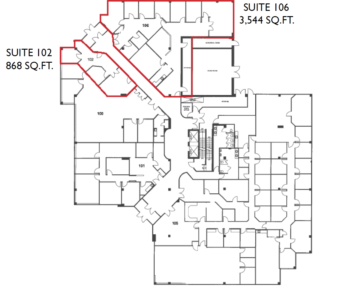 1599 Hurontario St, Mississauga, ON for lease Floor Plan- Image 1 of 2