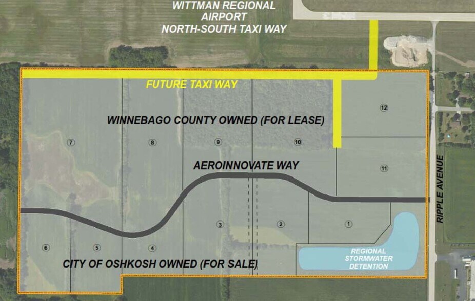 Aeroinnovate Way, Oshkosh, WI à vendre - Plan de site - Image 1 de 3