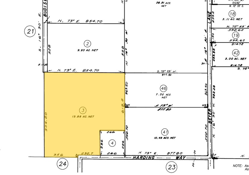 5171 E Harding Way, Stockton, CA for lease - Plat Map - Image 2 of 3