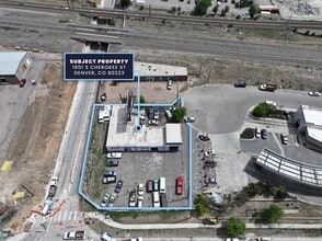 1601 S Cherokee St, Denver, CO - Aerial  map view