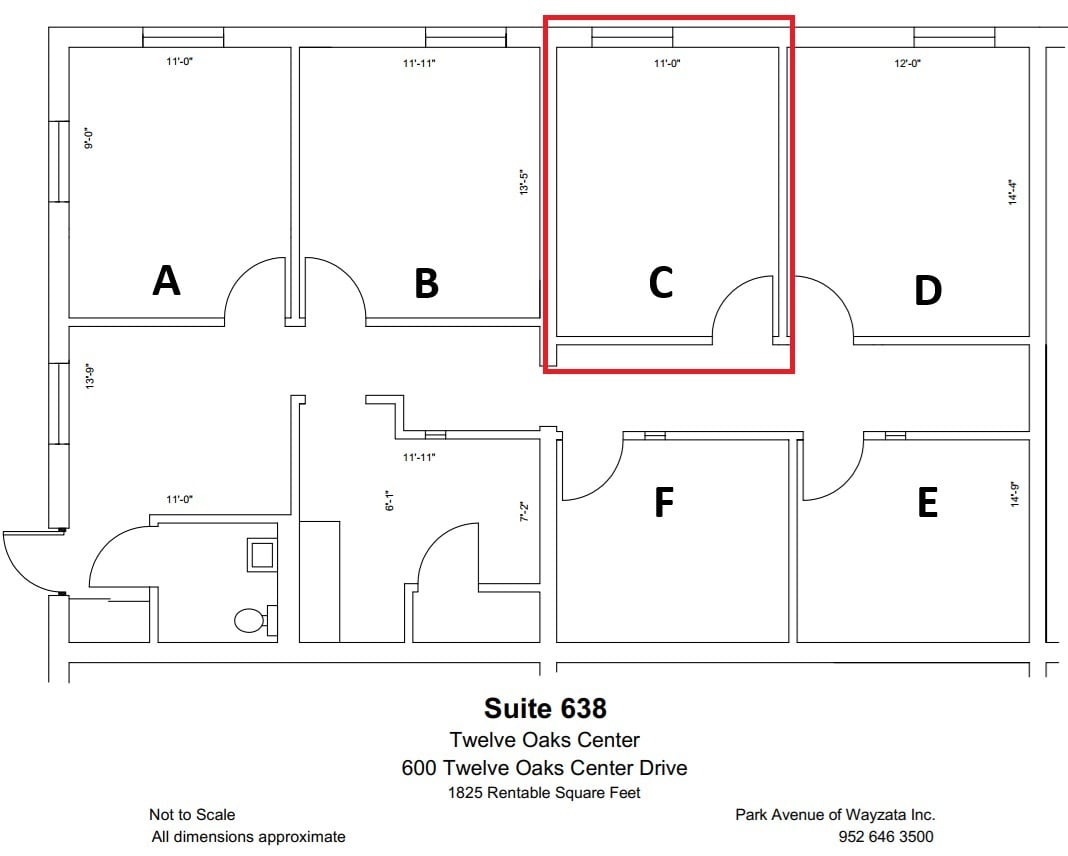 600 Twelve Oaks Center Dr, Wayzata, MN à louer Plan d’étage- Image 1 de 1