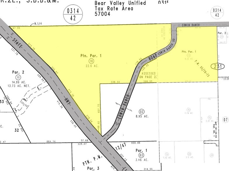 Erwin Ranch Rd, Big Bear City, CA à vendre - Plan cadastral - Image 2 de 7