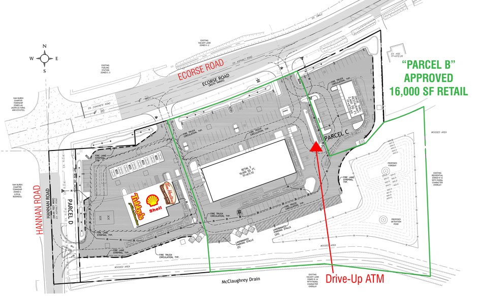 SEC Ecorse & Hannan Rd, Romulus, MI à louer - Plan de site - Image 2 de 3