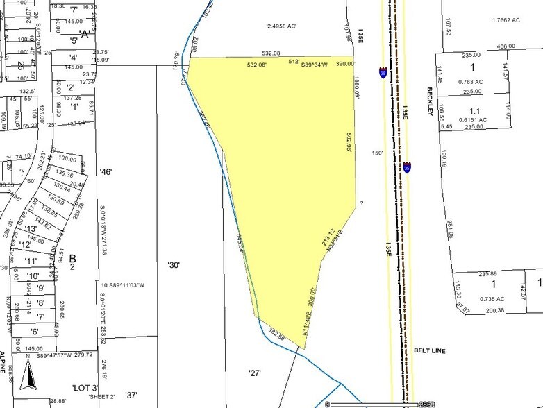 201-227 N Interstate 35 E, DeSoto, TX à louer - Plan cadastral - Image 3 de 3