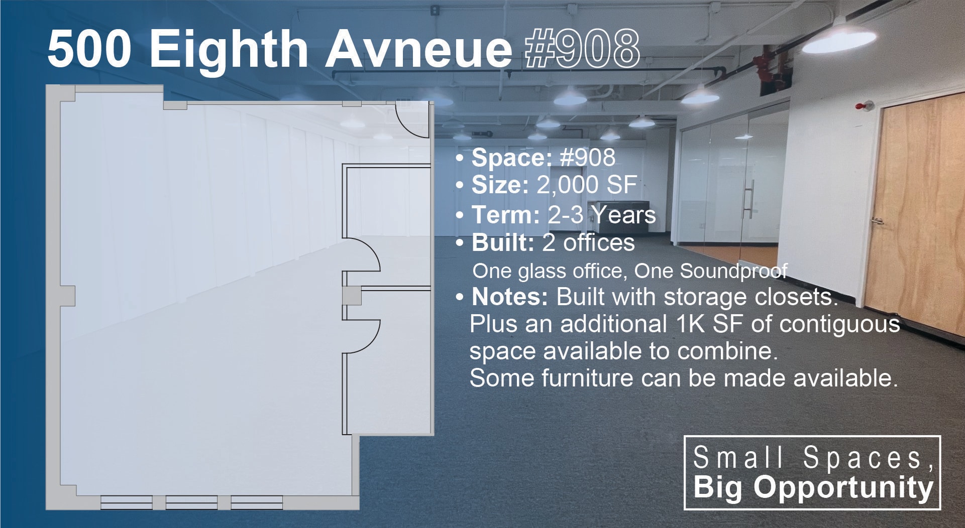 500 Eighth Ave, New York, NY for lease Interior Photo- Image 1 of 7