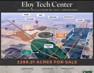 Plus de détails pour NWC E Battaglia Rd & S La Palma Rd, Eloy, AZ - Terrain à vendre