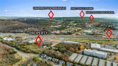 2650 W Old Farmington Rd, Fayetteville, AR - Aérien  Vue de la carte - Image1