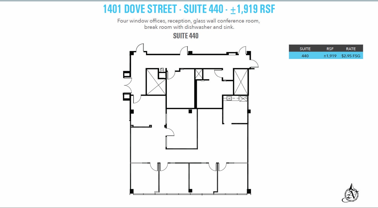 1401 Dove St, Newport Beach, CA for lease Floor Plan- Image 1 of 1