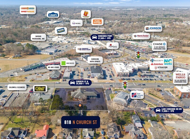 818 N Church St N, Concord, NC à vendre - Photo du bâtiment - Image 2 de 5