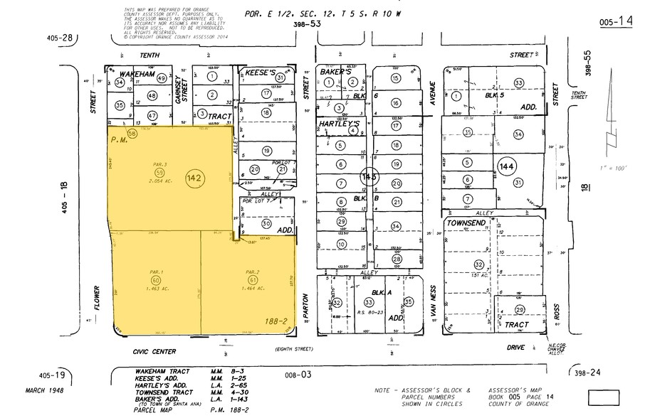 801 Civic Center Dr W, Santa Ana, CA à louer - Plan cadastral - Image 2 de 6