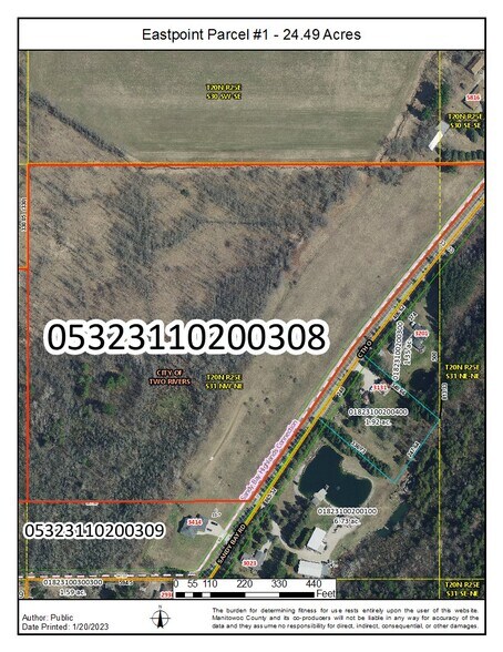 Sandy Bay Road Rd, Two Rivers, WI à vendre - Aérien - Image 2 de 8