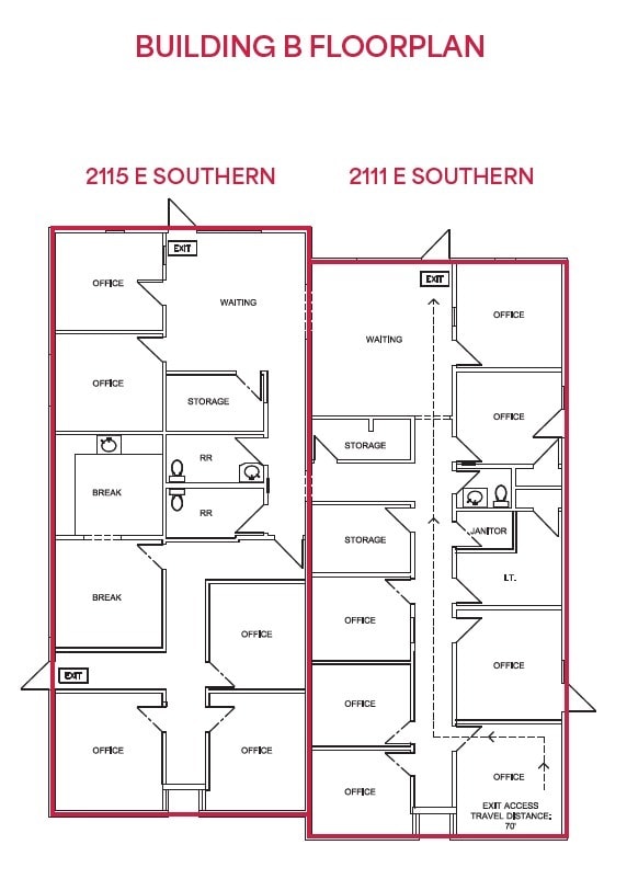 2111-2115 E Southern Ave, Tempe, AZ 85282 - Unit 2111 -  - Floor Plan - Image 1 of 1