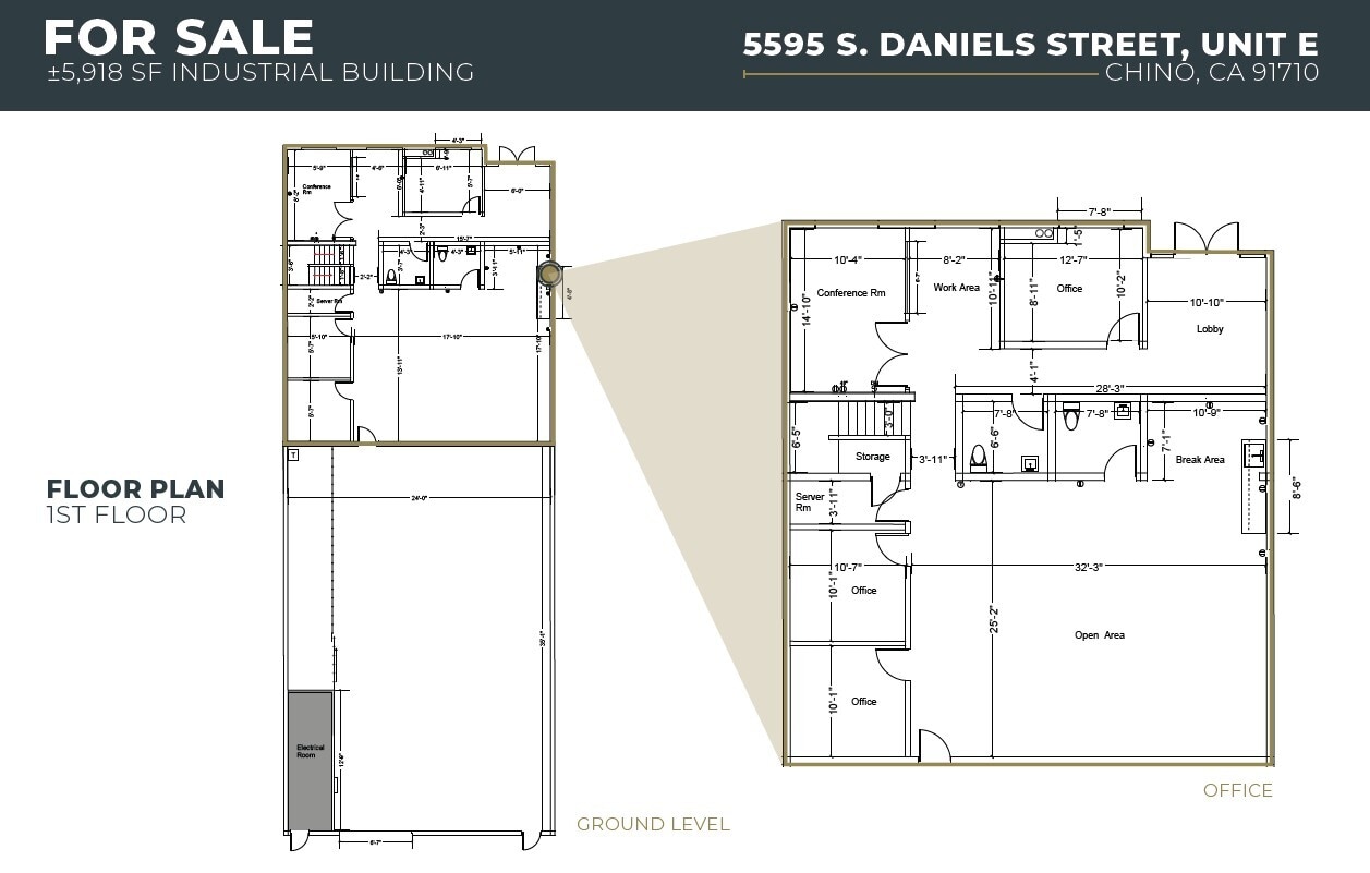 5595 Daniels St, Chino, CA 91710 - Unit E - - Floor Plan - Image 1 of 2