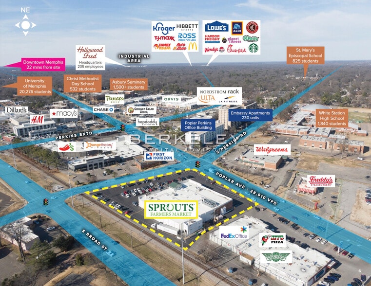 576 S Perkins Rd, Memphis, TN à vendre - Photo du bâtiment - Image 2 de 8