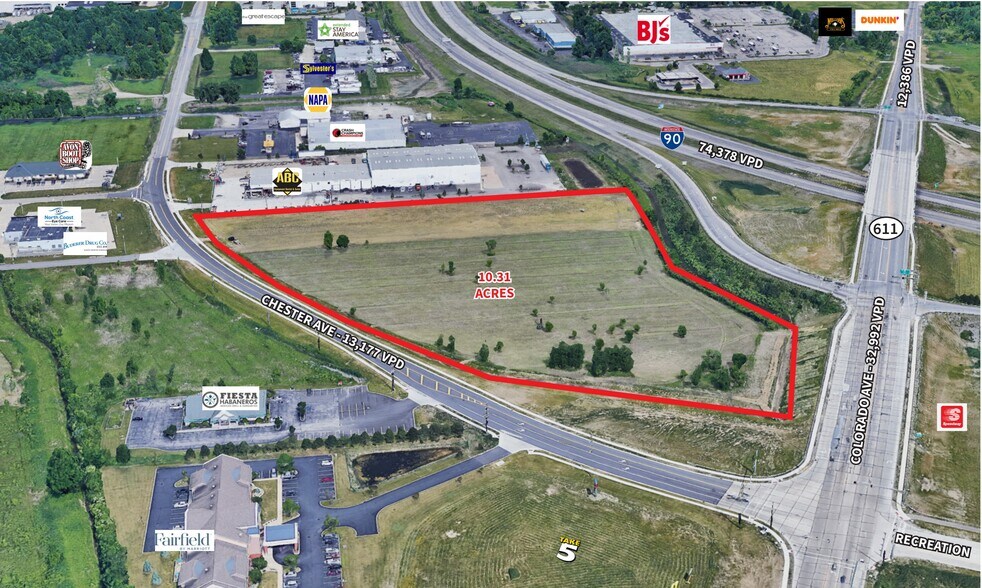 Chester Rd, Avon, OH for sale - Aerial - Image 2 of 4
