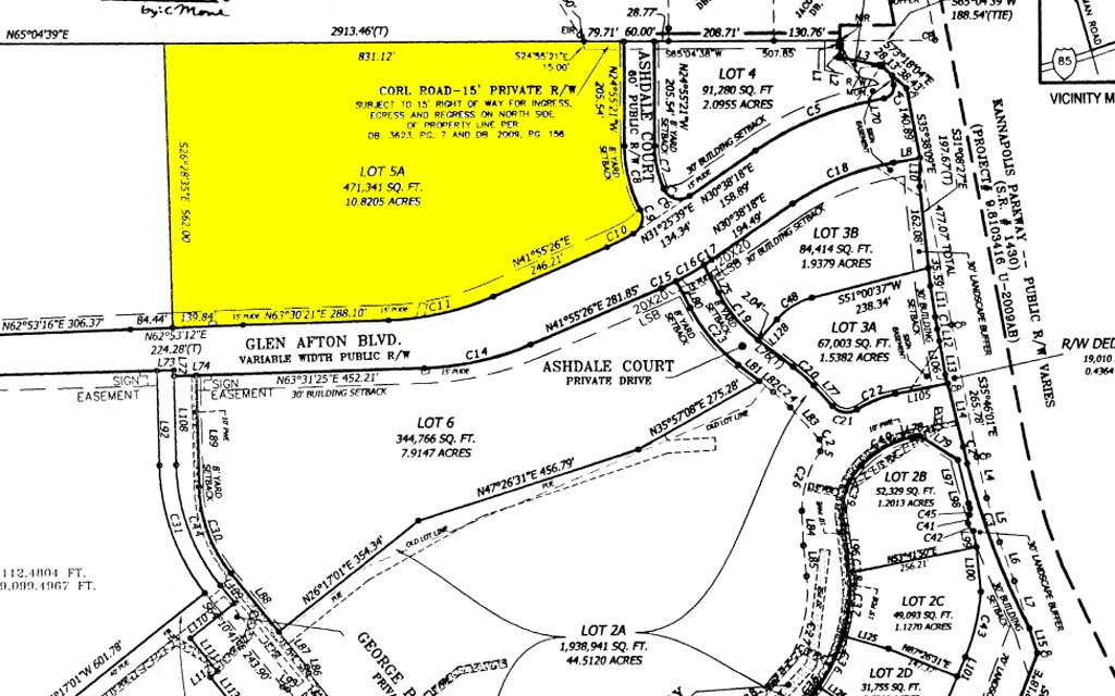 Glen Afton Blvd, Concord, NC à vendre Plan cadastral- Image 1 de 1