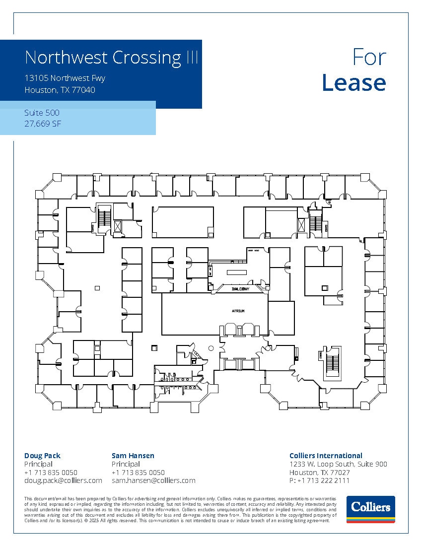 13105 Northwest Fwy, Houston, TX à louer Plan d’étage- Image 1 de 1