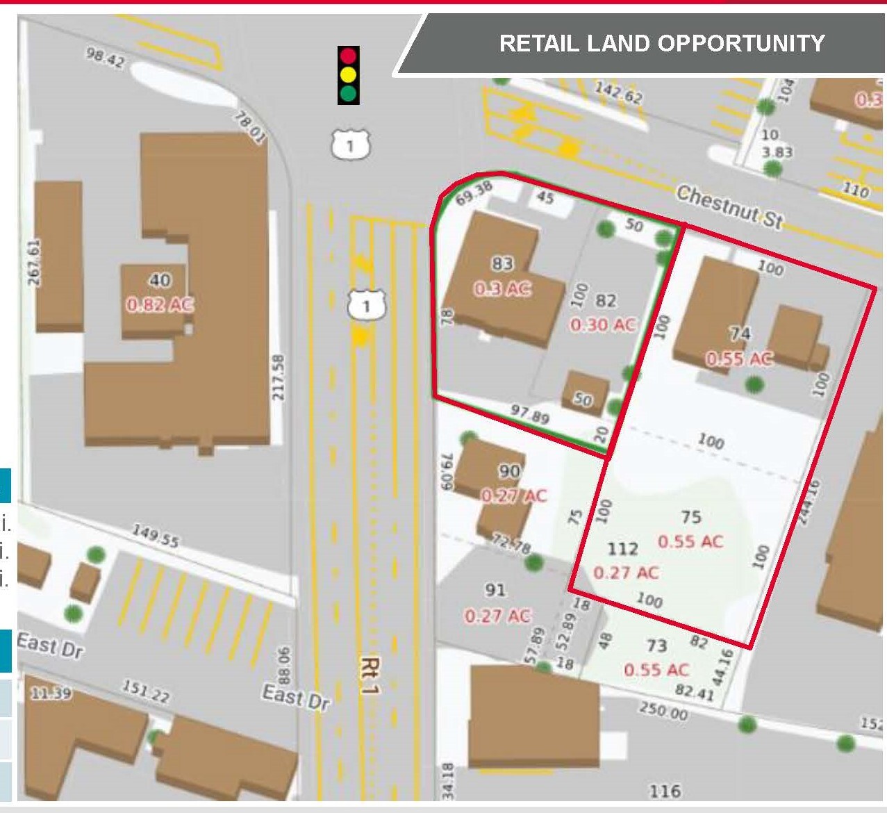 107-117 Chestnut St, North Attleboro, MA à vendre Plan cadastral- Image 1 de 1