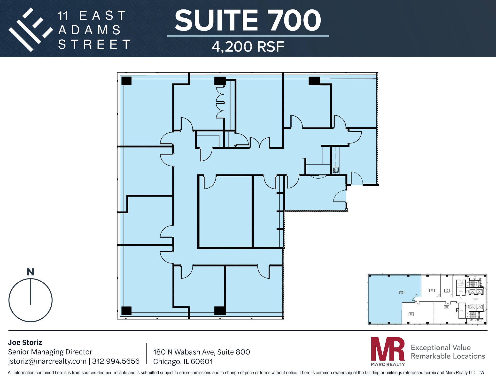 11 E Adams St, Chicago, IL for lease Floor Plan- Image 1 of 10