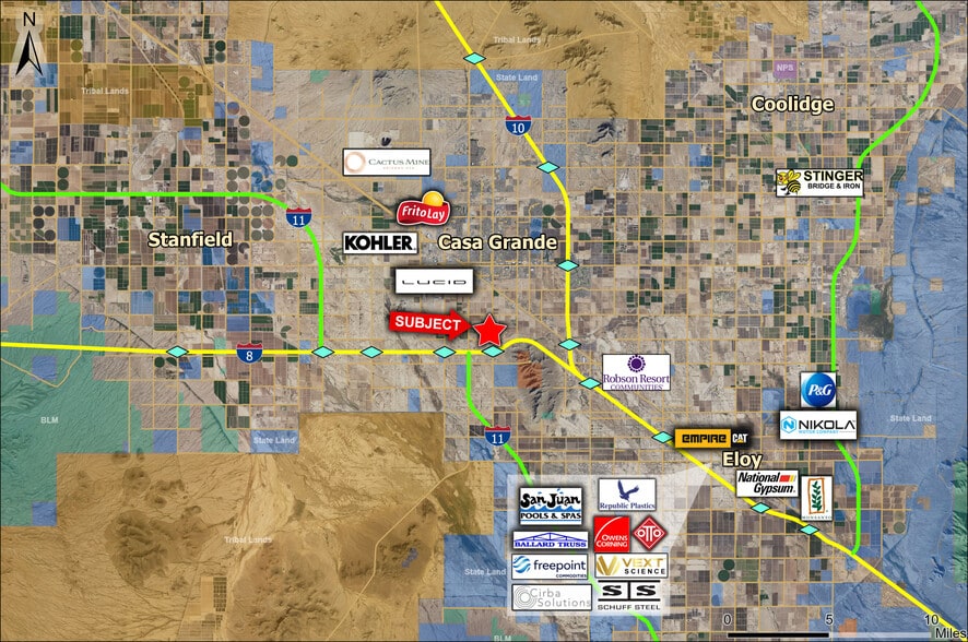 0 Trekell Road, Casa Grande, AZ à vendre - Aérien - Image 3 de 3
