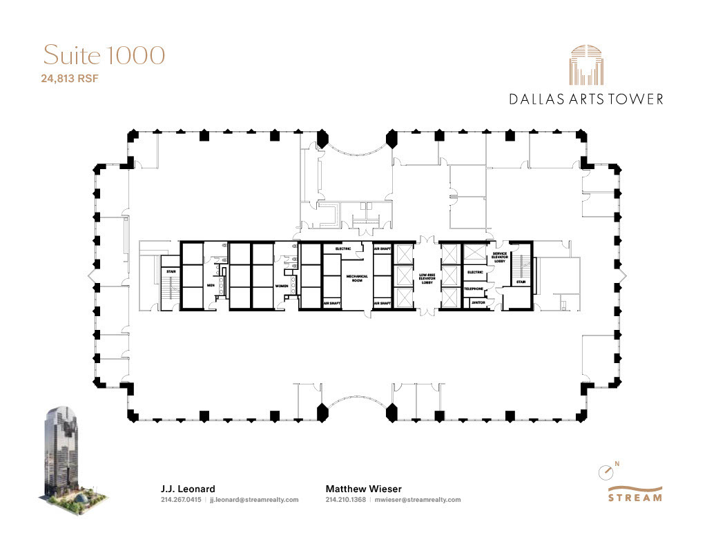 2200 Ross Ave, Dallas, TX à louer Plan d  tage- Image 1 de 1