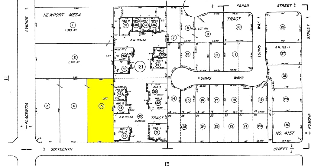 776 16th St, Costa Mesa, CA for lease Plat Map- Image 1 of 2