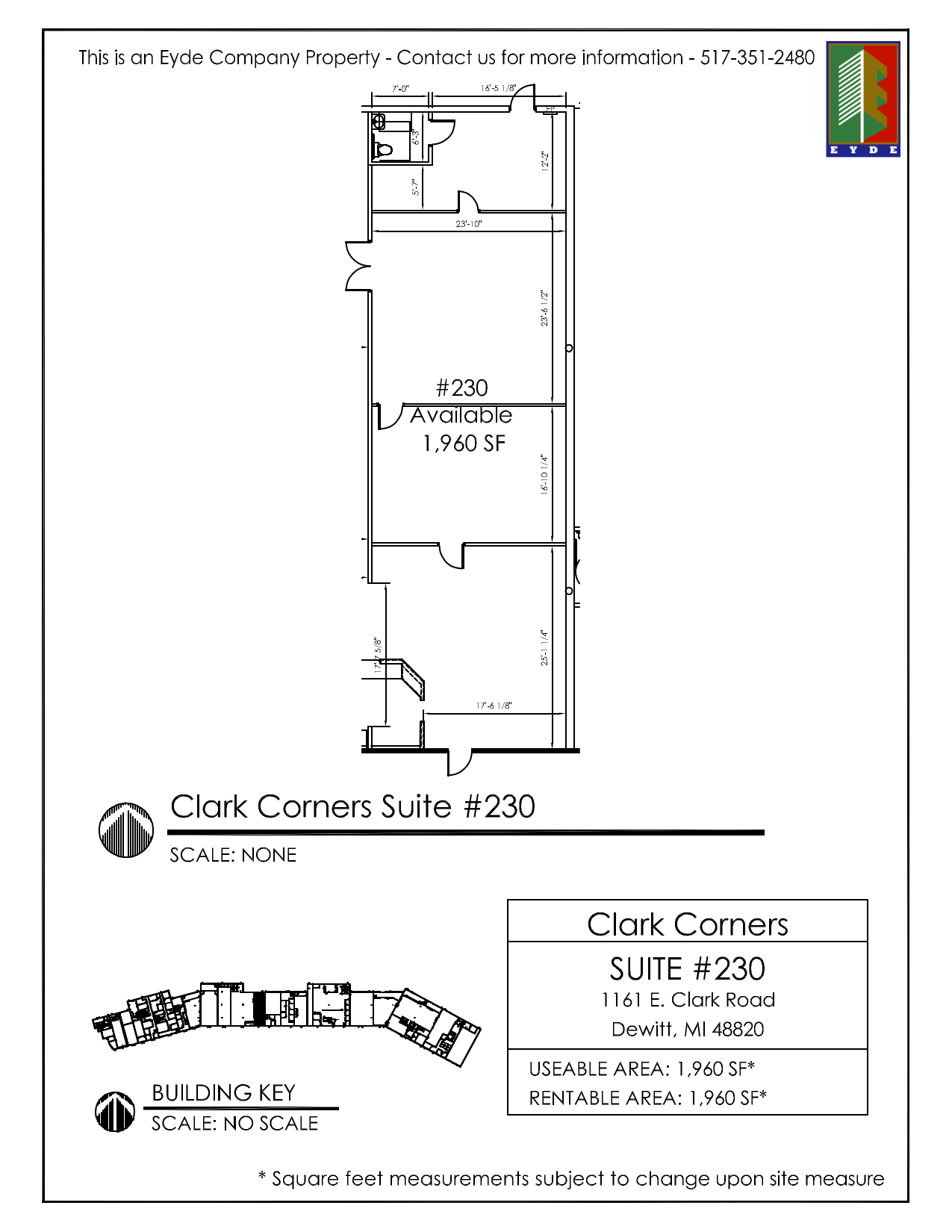 1161 E Clark Rd, Dewitt, MI for lease Floor Plan- Image 1 of 1