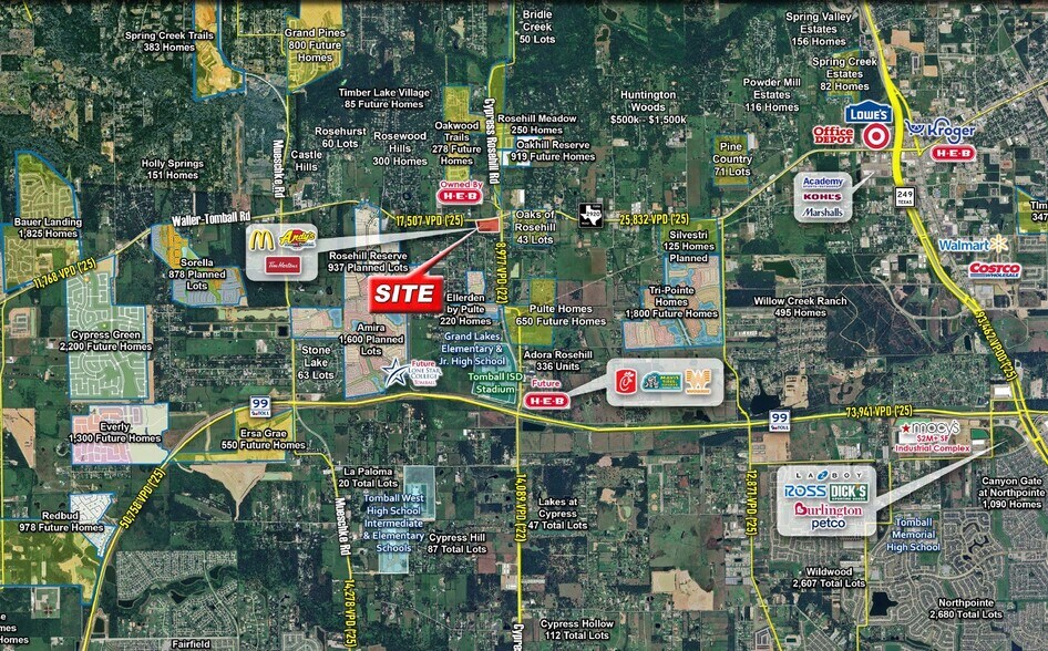 SWC of FM 2920 & Cypress Rosehill Rd, Tomball, TX for lease - Aerial - Image 2 of 6