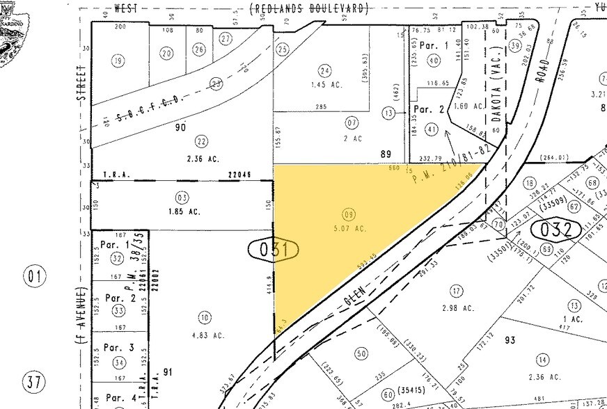 33494 Oak Glen Rd, Yucaipa, CA for lease - Plat Map - Image 2 of 2