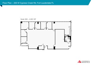 200 W Cypress Creek Rd, Fort Lauderdale, FL à louer Plan de site- Image 1 de 1
