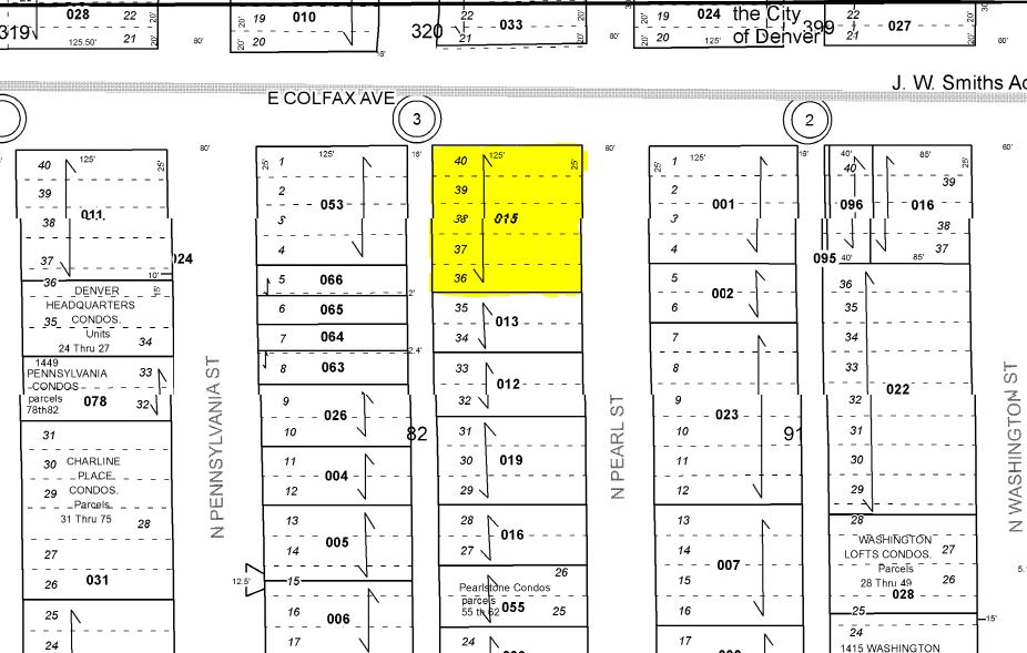 520-534 E Colfax Ave, Denver, CO à vendre Plan cadastral- Image 1 de 1