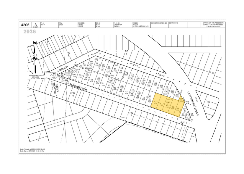 3051 S La Cienega Blvd, Culver City, CA for lease - Plat Map - Image 2 of 4