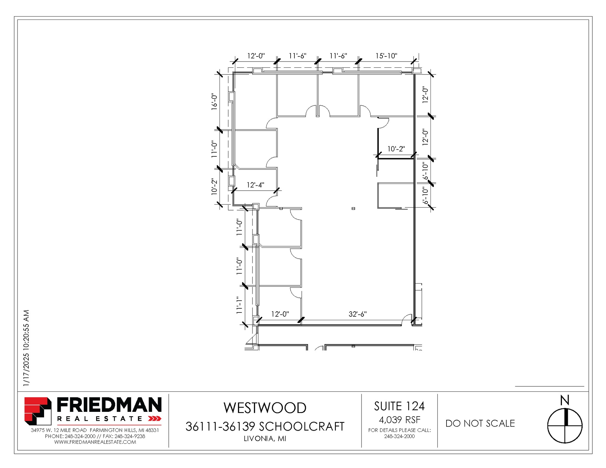 36133-36139 Schoolcraft Rd, Livonia, MI for lease Floor Plan- Image 1 of 2