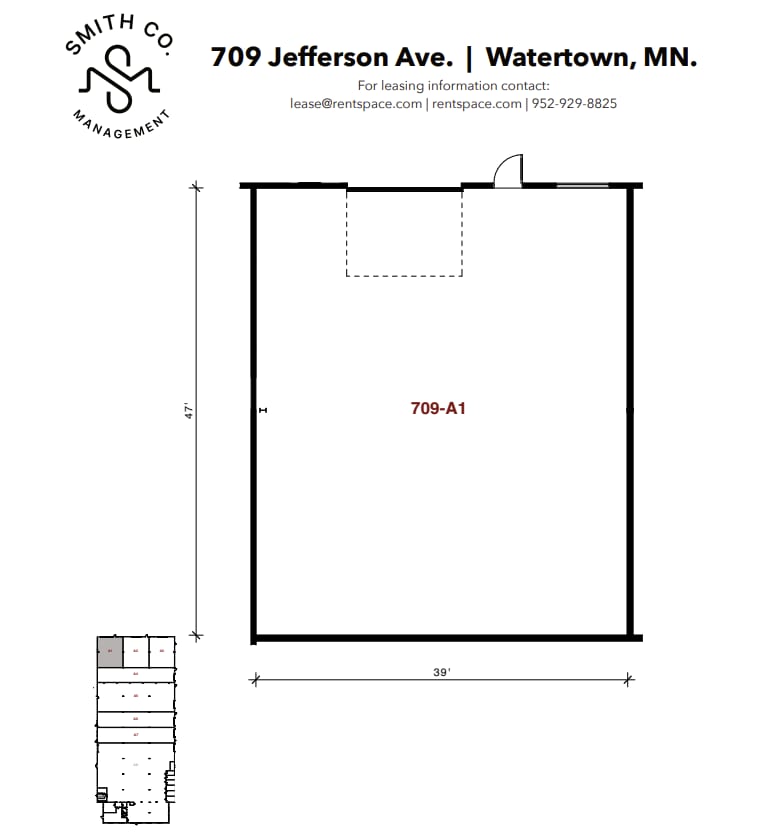 701-709 Jefferson Ave SW, Watertown, MN à louer Plan d’étage- Image 1 de 1