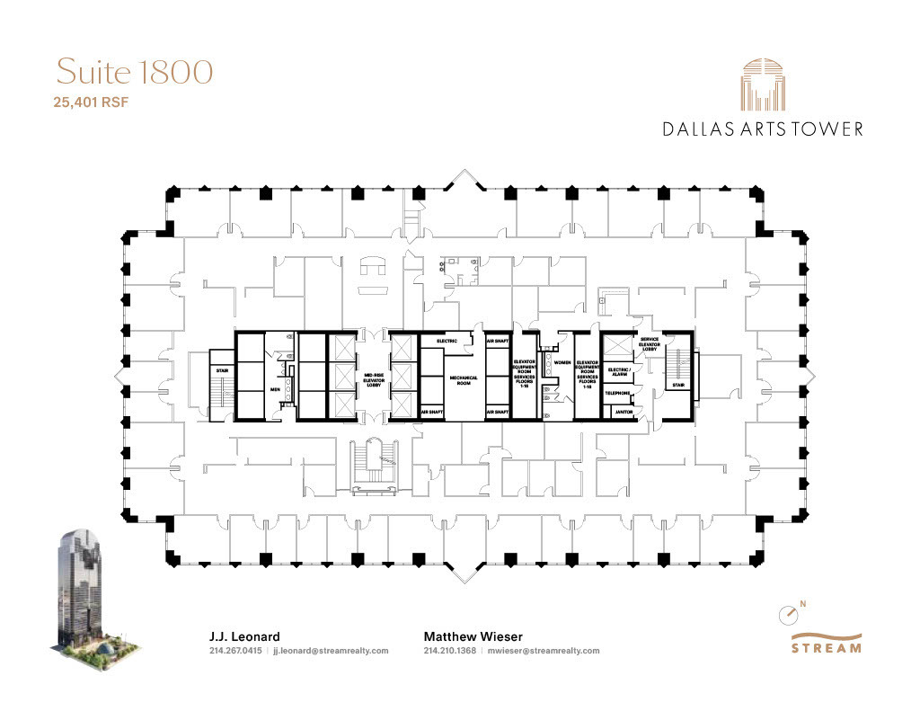 2200 Ross Ave, Dallas, TX à louer Plan d  tage- Image 1 de 1