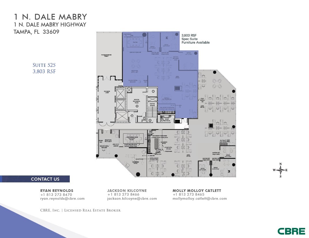 1 North Dale Mabry Hwy, Tampa, FL à louer Plan d  tage- Image 1 de 4