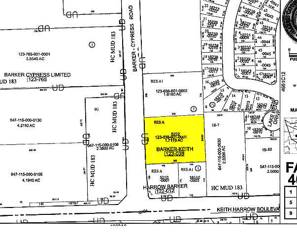 1855 Barker Cypress Rd, Houston, TX for lease - Plat Map - Image 2 of 9
