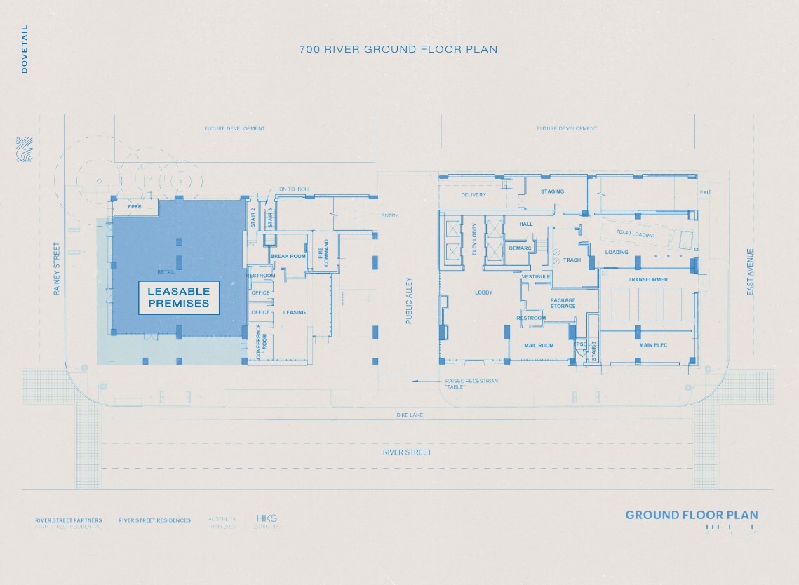 700 River St, Austin, TX à louer Plan d’étage- Image 1 de 3