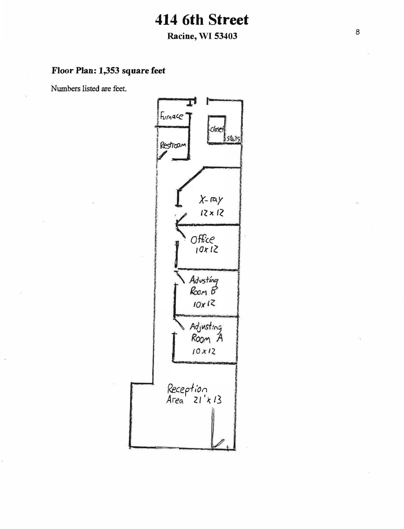 414-416 6th St, Racine, WI for lease Floor Plan- Image 1 of 1