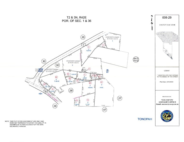 2256 US Highway 6, Tonopah, NV for sale - Plat Map - Image 3 of 9