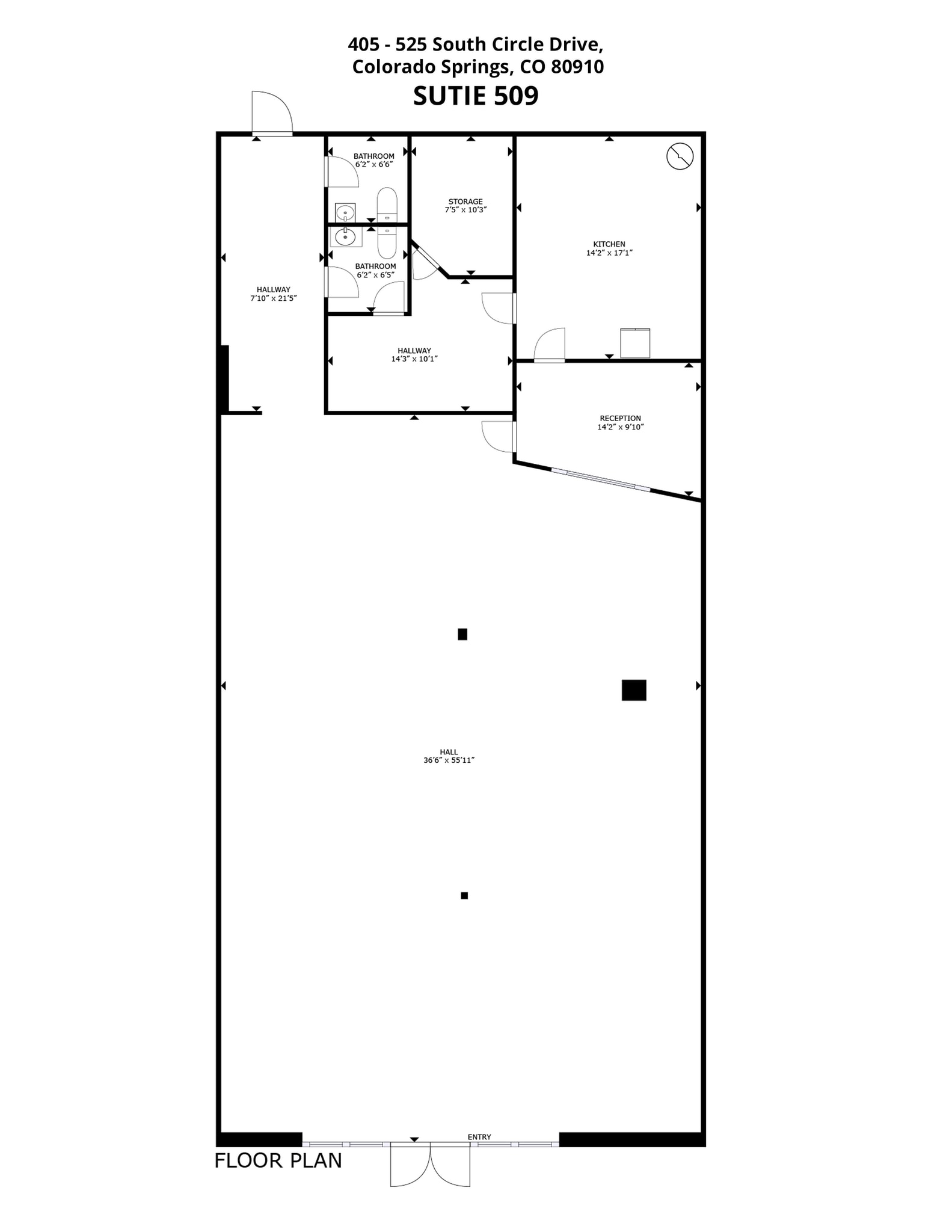 405-525 S Circle Dr, Colorado Springs, CO for lease Floor Plan- Image 1 of 1