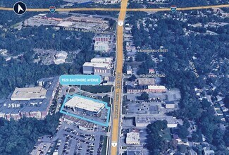 9520 Baltimore Ave, College Park, MD - Aerial  map view
