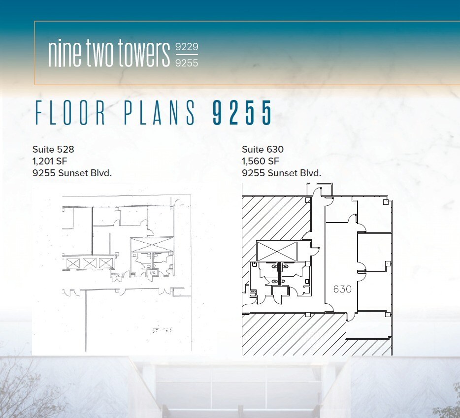 9229 W Sunset Blvd, West Hollywood, CA à louer Plan d’étage- Image 1 de 1