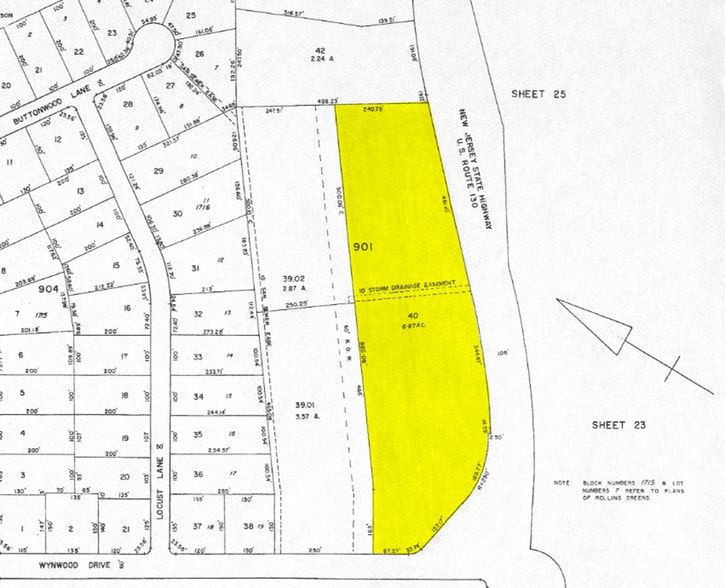 1101-1105 Route 130 S, Cinnaminson, NJ for lease - Plat Map - Image 3 of 4